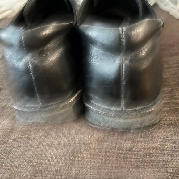 Vintage PRADA Men's Black Square Toe Lace Up Oxford Derby Euro Size 8 (US 8.5 - Picture 4 of 7